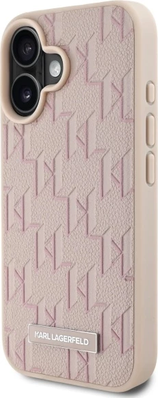 Mbështjellës Karl Lagerfeld Hot Stamp MagSafe për iPhone 16, Rozë