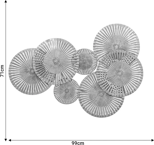 Dekor muri Circlie metal i artë 99x4x71cm
