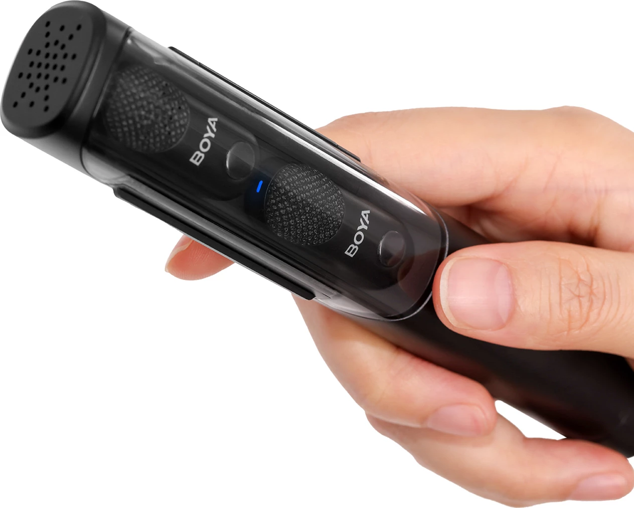 Mikrofon pa kabllo BOYA Magic-02 2.4GHz USB-C, set 2x transmitter + receivera + kuti karikimi, i zi