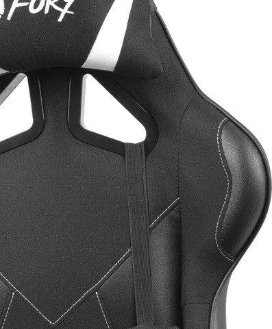 Karrige gaming Fury Avenger L, NFF-1711, lëkurë ekologjike dhe poliestër, e zezë/e bardhë