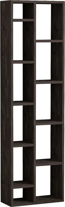 Raft librash Minicu, ngjyrë arre e errët, 44.4x19.6x150cm