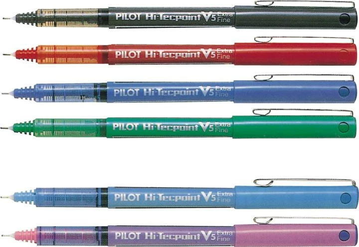 Stilolaps rollerball Pilot V5 Hi-Tecpoint BX-V5-B (BXV5B) e zezë