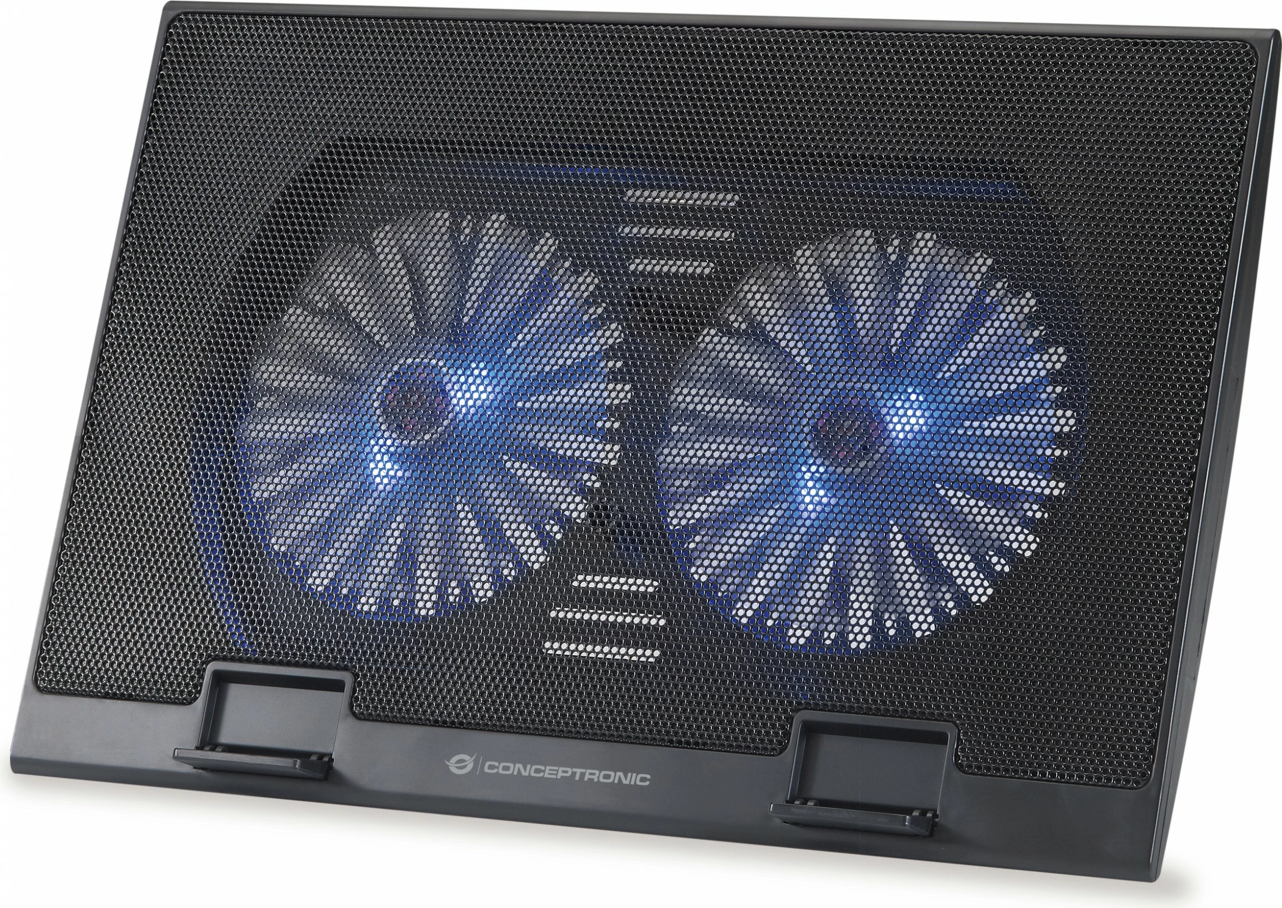 Pad ftohës laptopi Conceptronic 2-Fan, USB-A 2.0, deri 17 inç, zi
