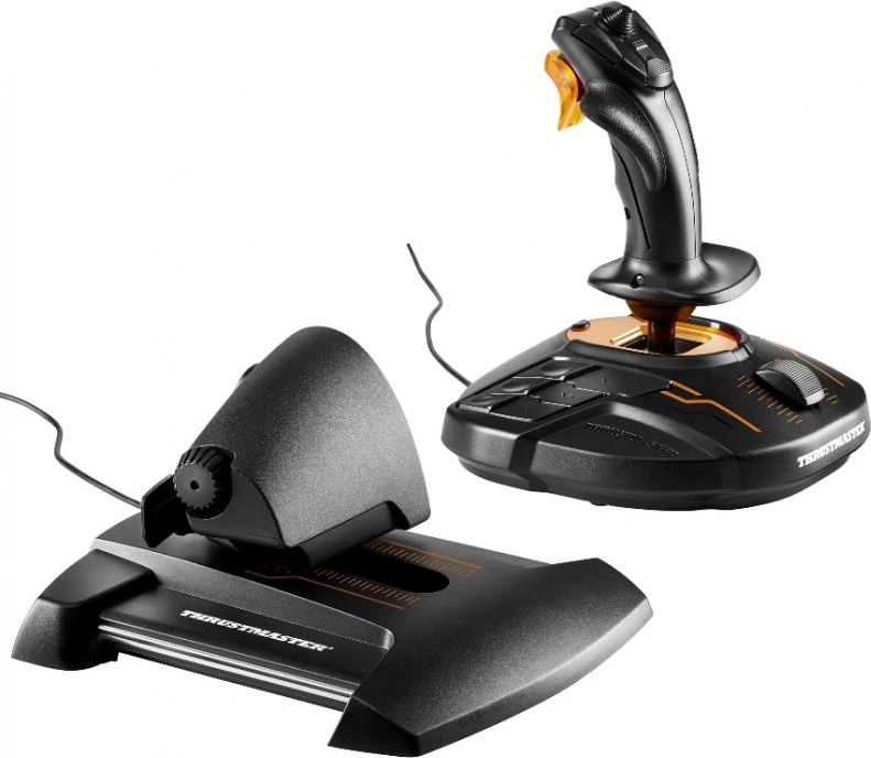 Joystick HOTAS Thrustmaster T.16000M FCS për PC, me throttle TWCS, e zezë/portokalli, set 2-pjesësh