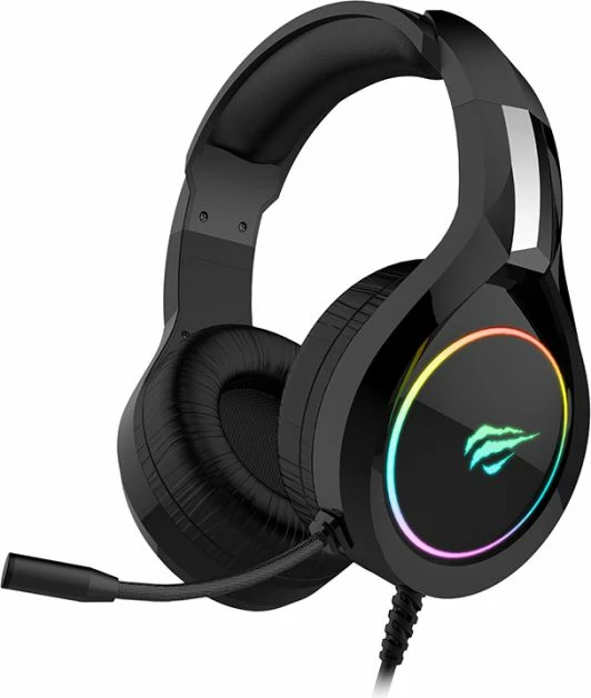 Kufje gaming HAVIT Gamenote HV-H2232d, RGB LED, mikrofon, 3D surround, 50mm, me kabllo 2.2m, të zeza