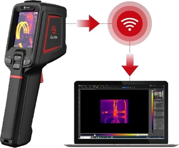 Kamerë termike Guide Sensmart E2+, 256x192, 16 GB, LCD, e zezë