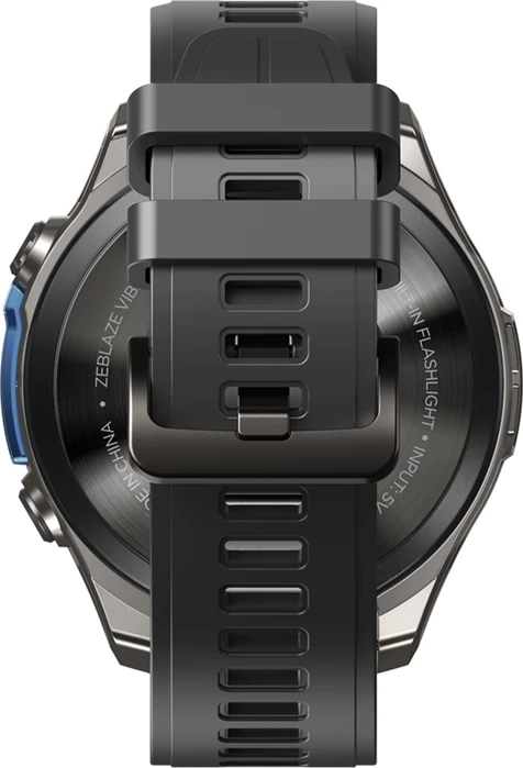 Smartwatch, Zeblaze, Vibe 8 Abyss, 1.43\" AMOLED Always-on, thirrje me Bluetooth, MIL-STD 810H, IP69K/5 ATM, 500 mAh, e zezë