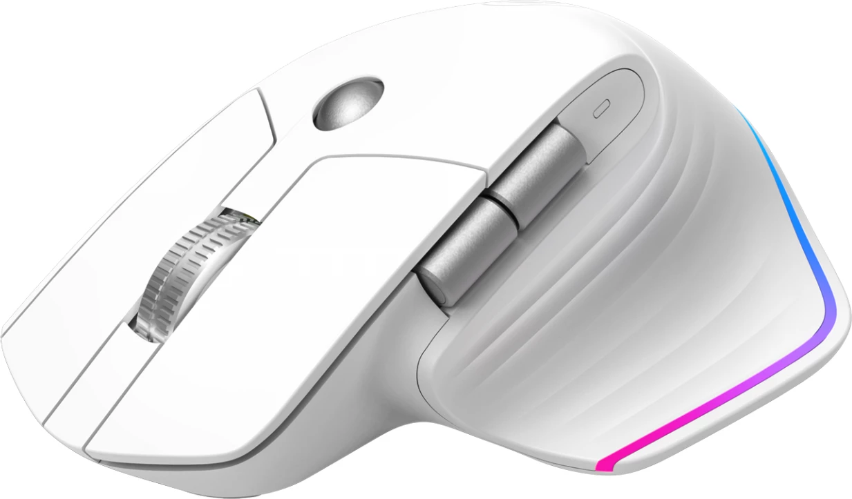 Maus wireless Marvo G803 WH, RGB, optik, rechargeable, 1600-4000 DPI, i bardhë