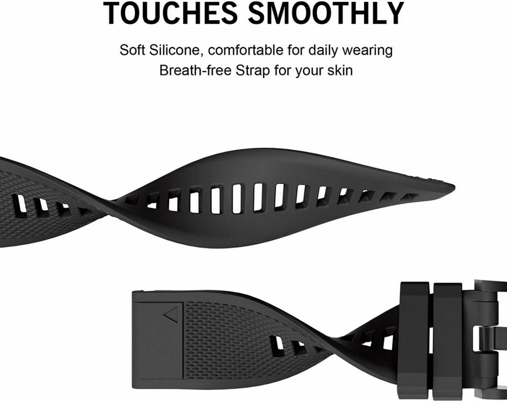 Rrip Tech-Protect Smooth për Garmin Fenix 5/6/6 Pro/7, i zi