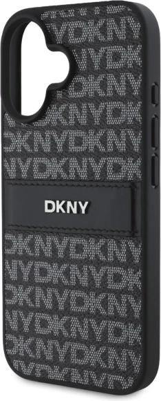 Mbështjellës DKNY Texture Pattern Tonal Stripe për iPhone 16, i zi