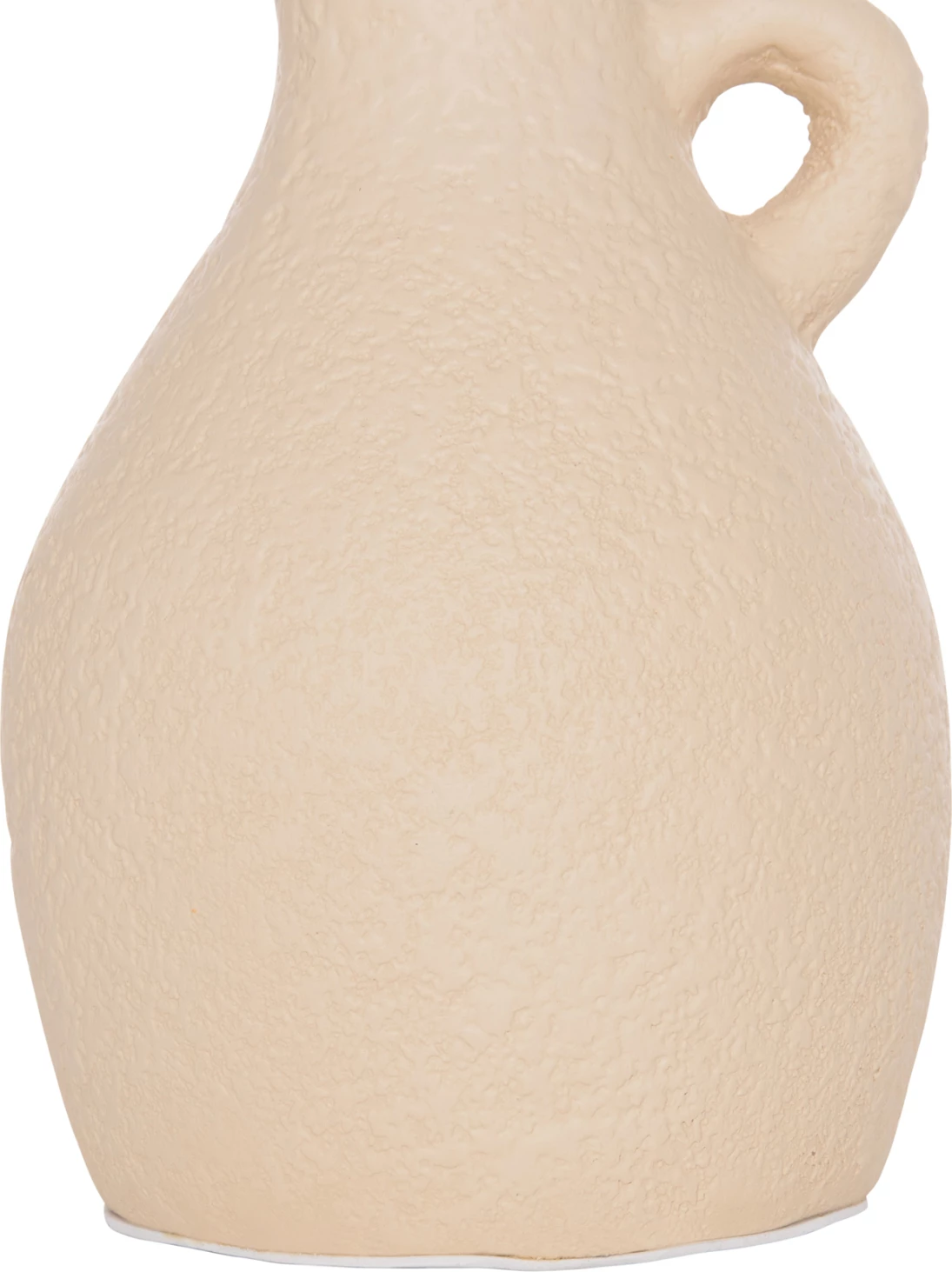 Vazo dekorative tavoline prej terrakote, ngjyrë krem e bardhë, DECANT FH4667.02L, 14x21cm