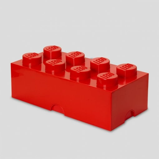 Kuti magazinimi LEGO Room Copenhagen Storage Brick 8, e kuqe