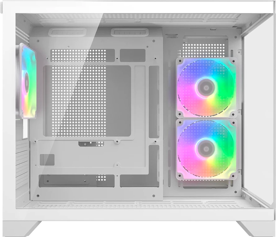 Kasë COUGAR FV150 Mini RGB Mini Tower, Micro-ATX/Mini-ITX, USB-C, e bardhë