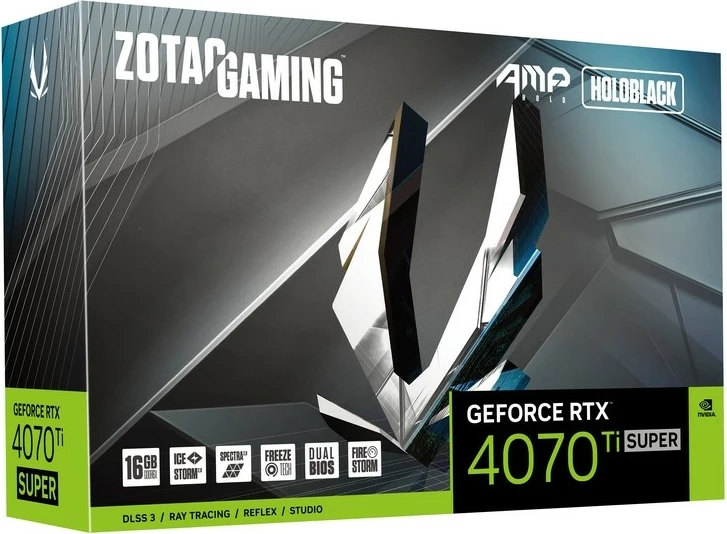 Kartelë grafike Zotac GeForce RTX 4070 Ti SUPER, 16 GB, GDDR6X, Gri