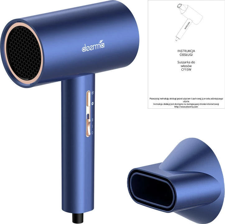 Tharëse flokësh Deerma CF15W, 2000W, Blu