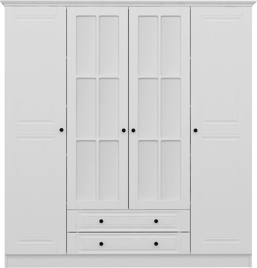 Dollap për rroba, ngjyrë e bardhë, Skye Decor, Kale - 4017, 180x190x52 cm