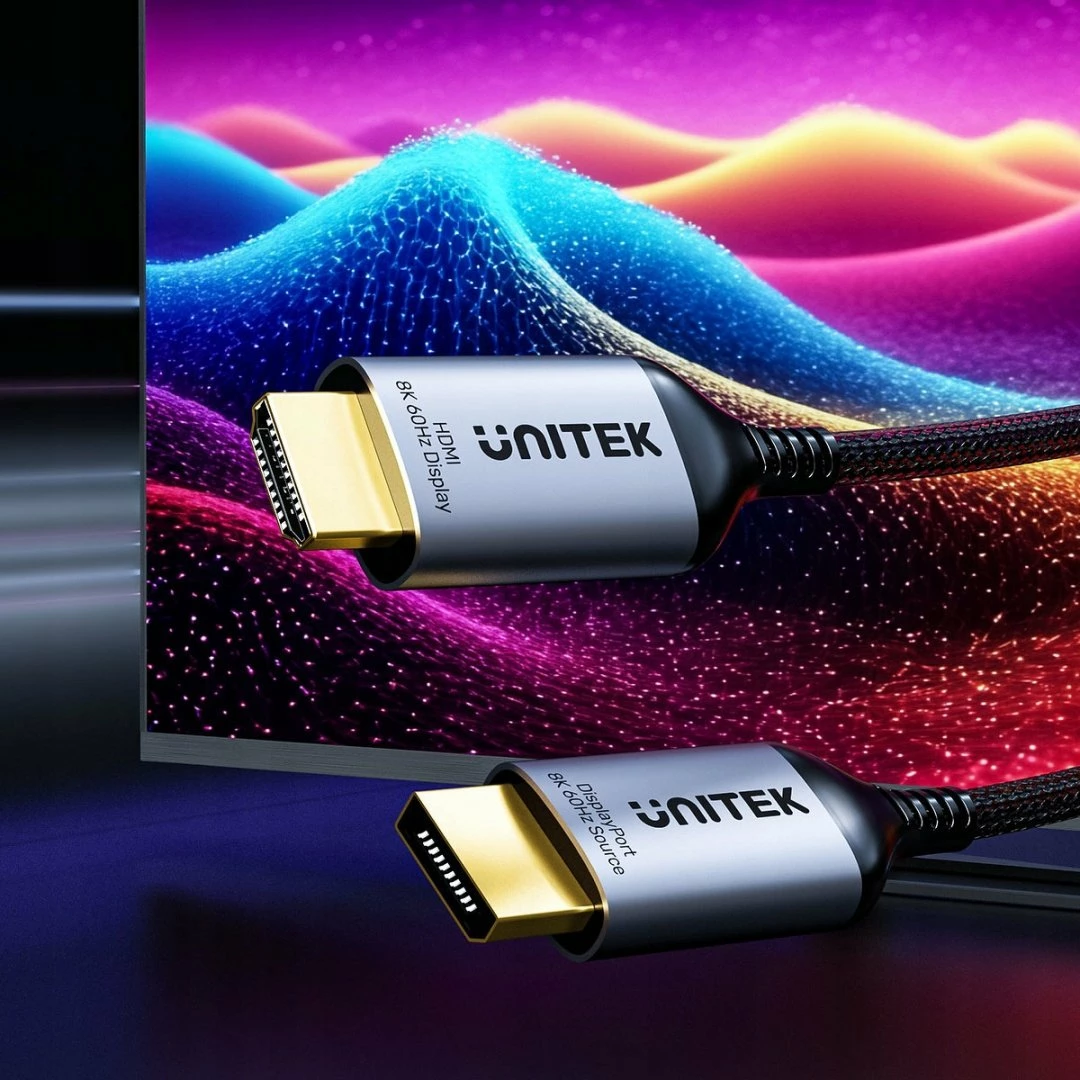 Kabllo DisplayPort 1.4 në HDMI 2.1 Unitek V1610A01, 1.8 m, 8K@60Hz/4K@120Hz, Gri