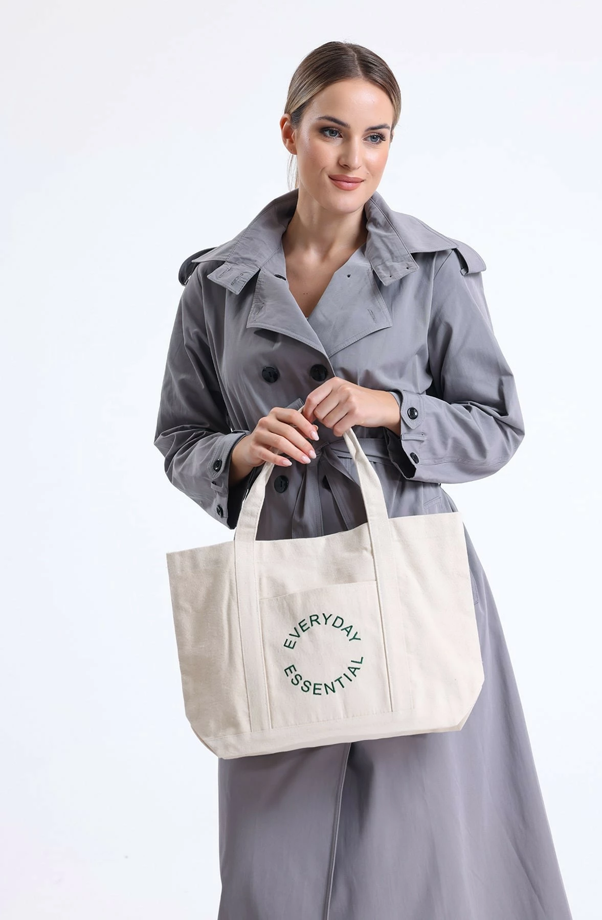Çantë tote krem Zoozie Bags, 2142