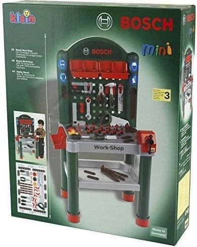 Set lodrash punëtori Bosch Klein 8320, 75 elemente, për djem, Gjelbër/Kuqe/Argjend