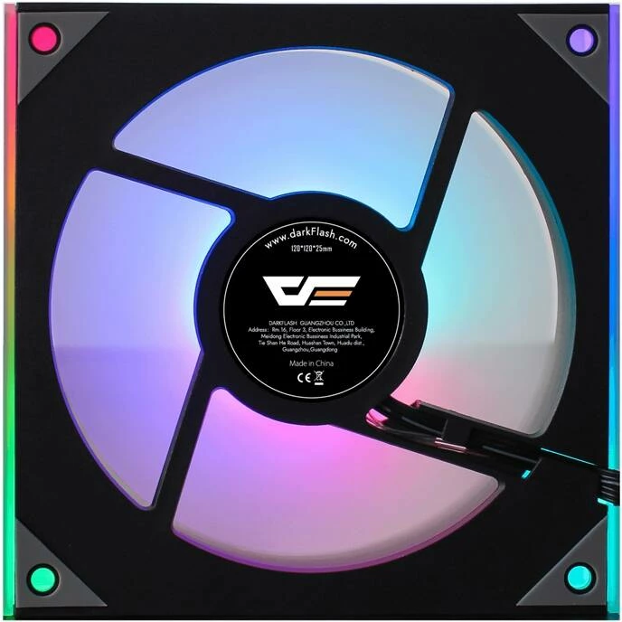 Ventilator kompjuteri Darkflash DM8 ARGB, 120mm, i zi