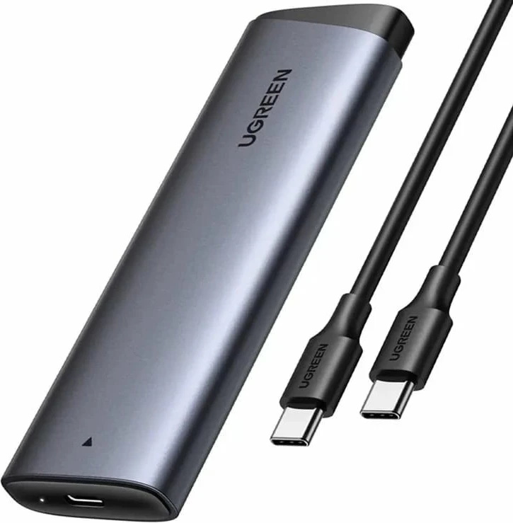 Kasë për SSD Ugreen CM767 M.2 NVMe USB-C 3.2 10Gbps, argjendtë
