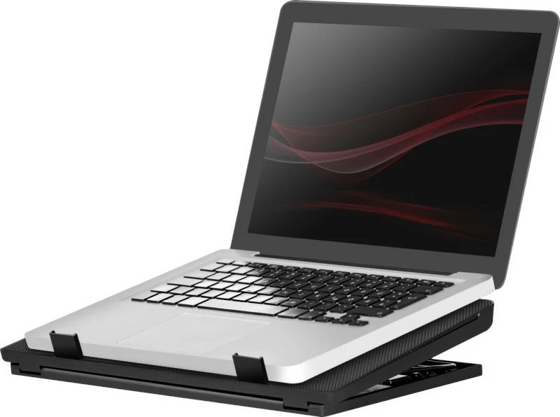 Cooling pad Defender NS-501 për laptop 15.6-17", Metal, 3 ventilatorë, USB, Zi