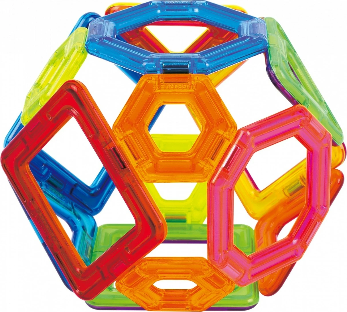 Set lodrash magnetike Magformers Challenger, 14 pjesë, shumëngjyrëshe