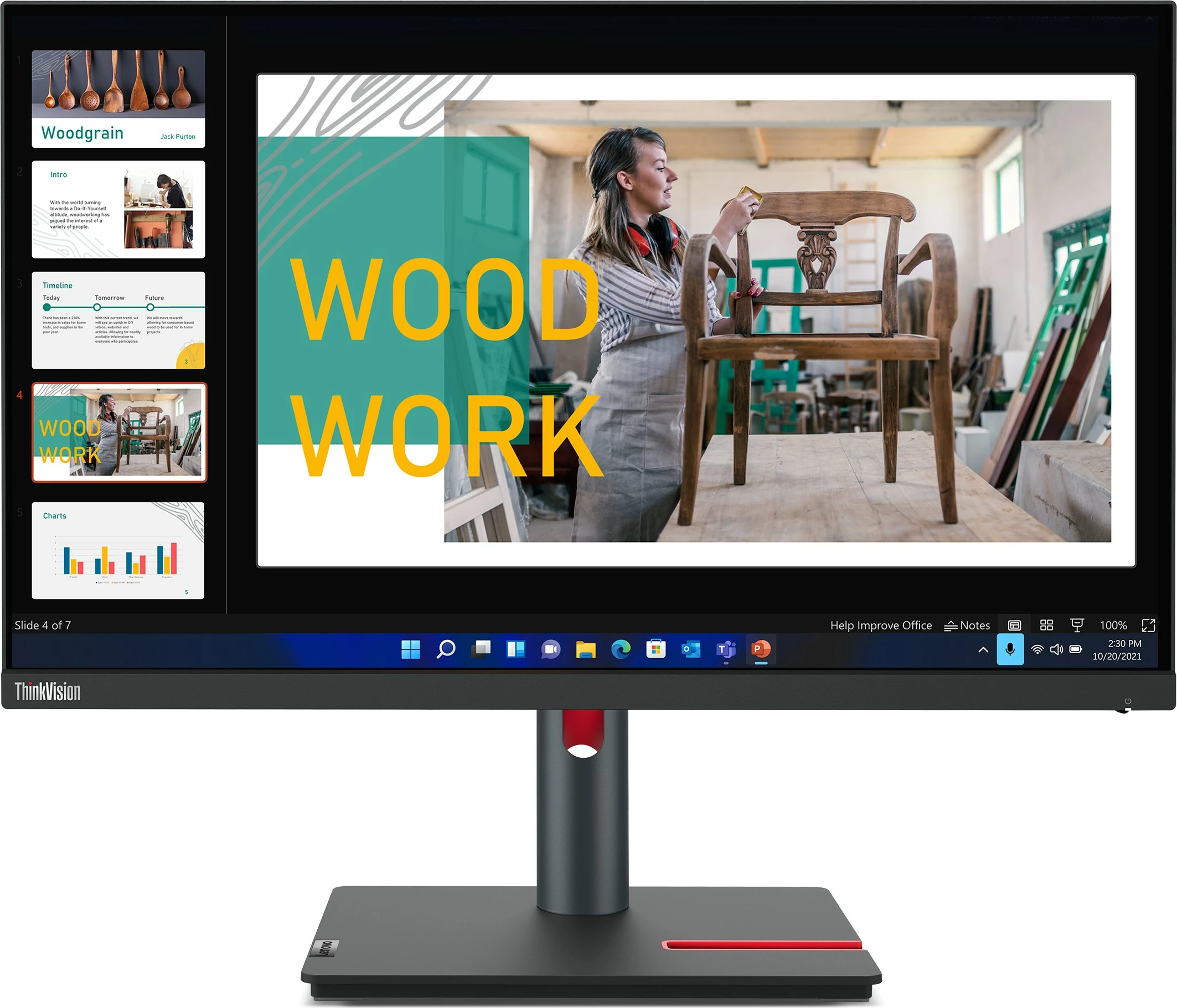 Monitor Lenovo ThinkVision P24q-30, 23.8", 2560 x 1440 pixels, Quad HD, LED, 6 ms, Raven Black