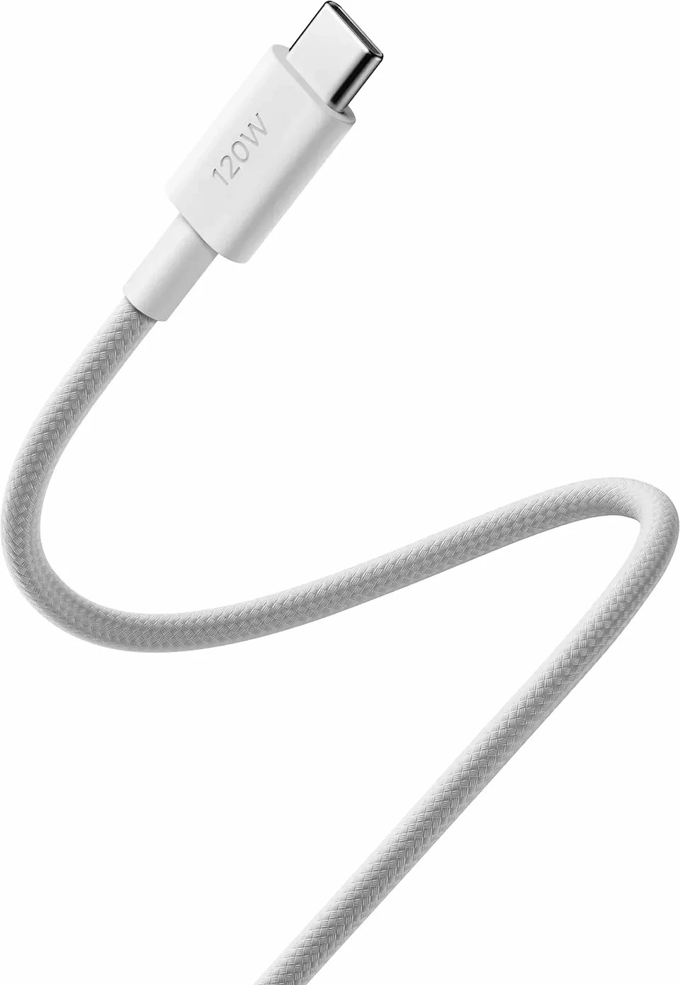 Kabllo USB-C në USB-C Xiaomi 6A Braided 1m 240W 6A, e bardhë
