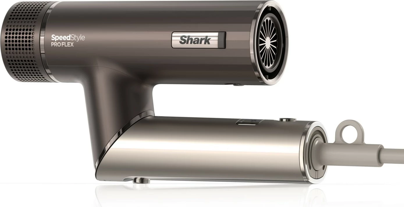 Tharëse flokësh Shark SpeedStyle Pro Flex HD542EU, 1700W, jonizim, 4 aksesorë, ngjyrë argjendtë