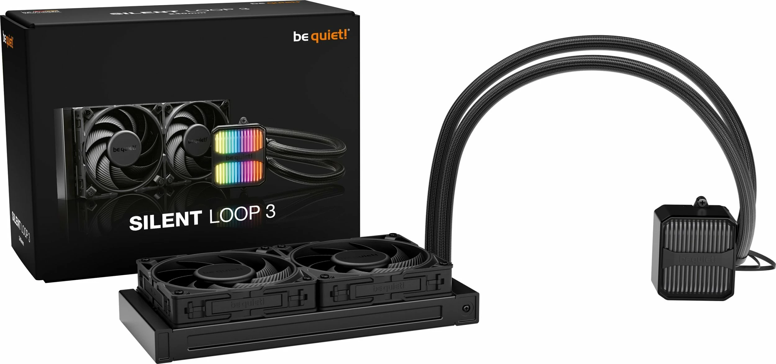 Ftohës me ujë be quiet! Silent Loop 3 BW024, 240mm, ARGB, 2x120mm, i zi