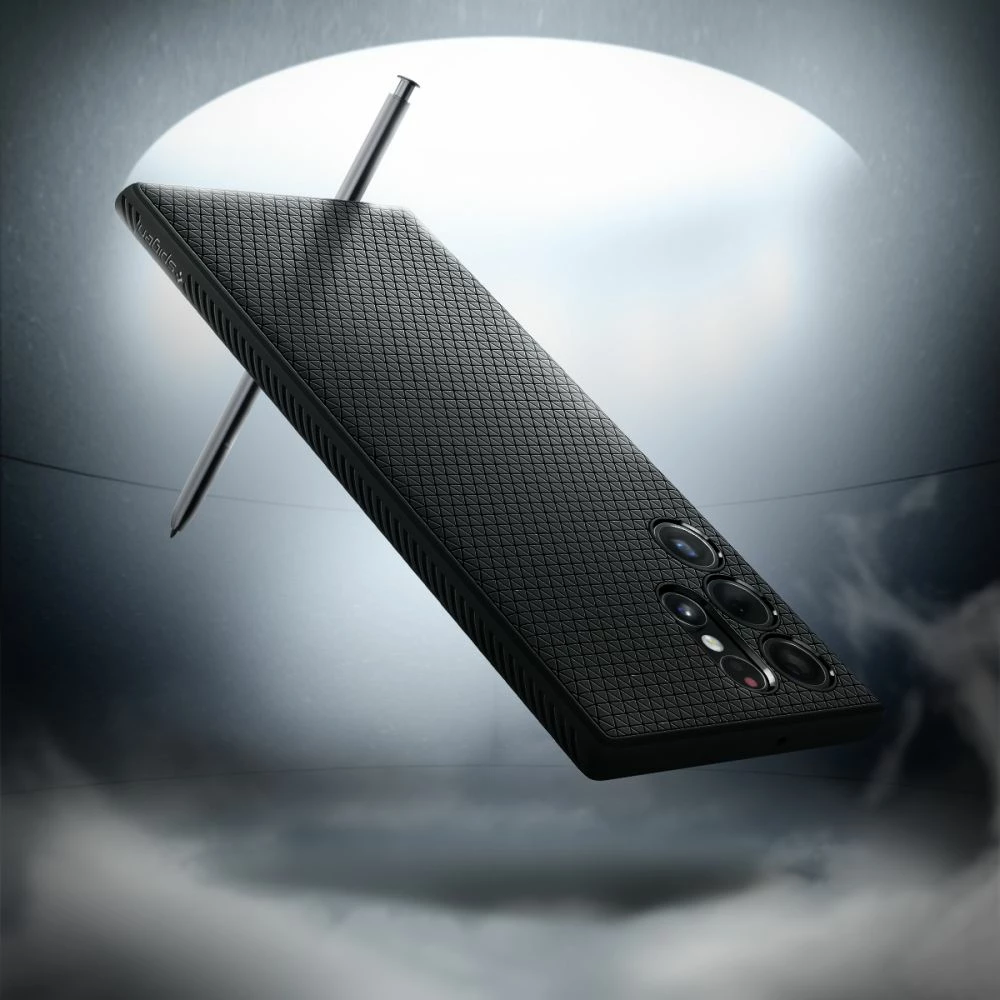 Mbështjellës Spigen Liquid Air për Samsung Galaxy S22 Ultra, Mat Zi