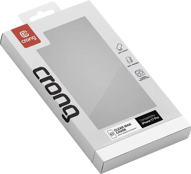 Mbështjellës, CRONG, Clear MAG Cover (CRGCLRMIP1763PTRS) për iPhone 17 Pro, MagSafe, polikarbon + TPU, transparent
