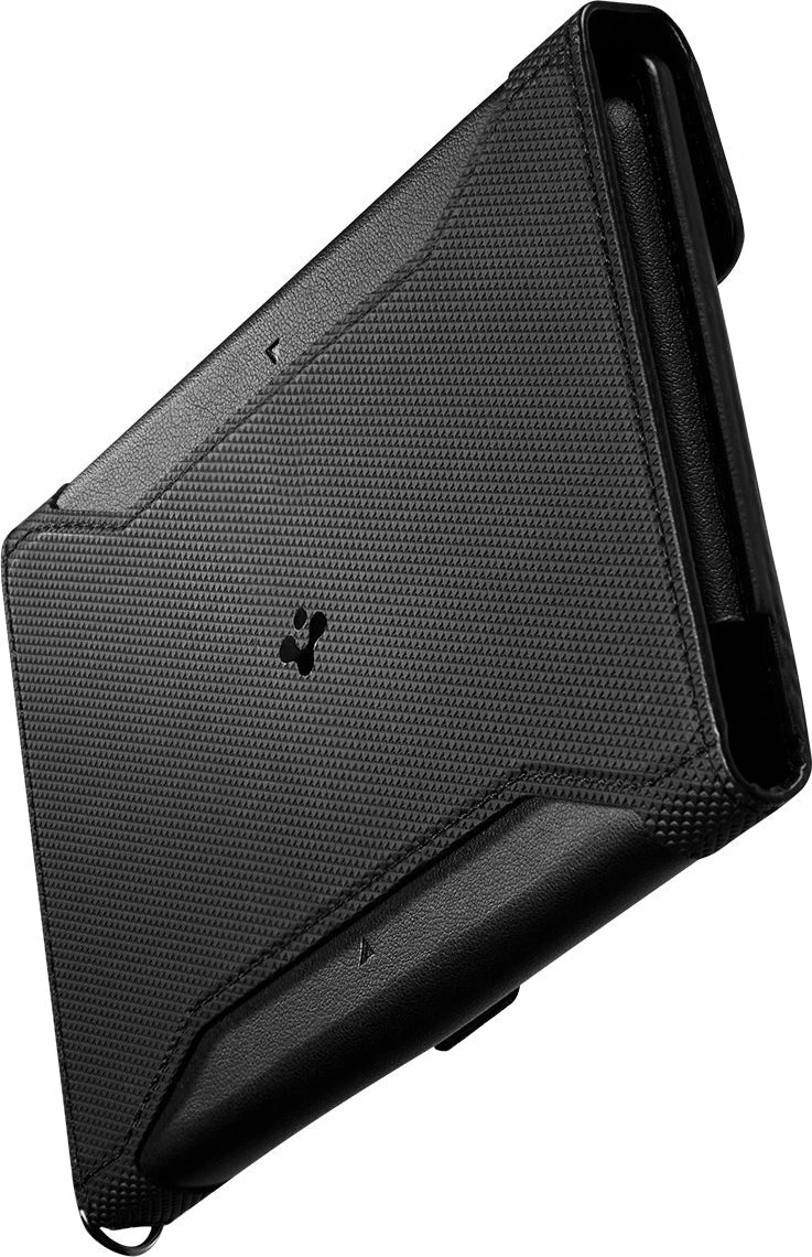 Mbajtës pasaporte Spigen Passport Holder Universal PU lëkurë, e zezë, 1 copë