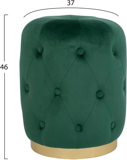 Karrige për bar kadife Torrie FH8405.03 ngjyrë cypress me bazë ari 37x46cm