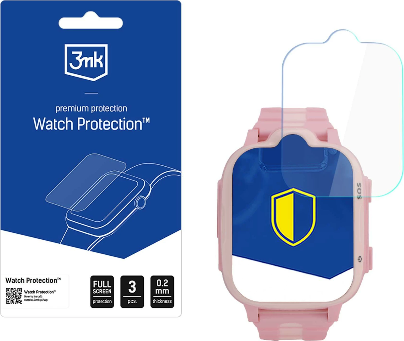Mbrojtës ekrani për smartwatch 3mk Protection, për Garett Kids eSIM 4G, Transparent
