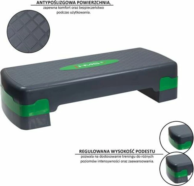 Step aerobiku HMS, gjelbër/gri