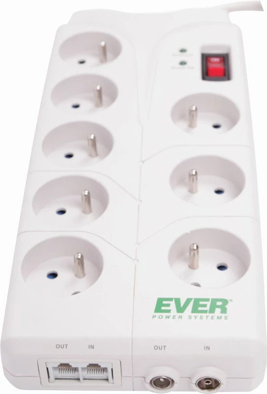 Listë elektrike EVER T/LZ05-HOM019/0000, 8 prizë, 2M, e bardhë