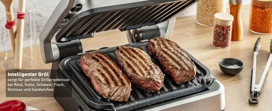 Grill kontakti Tefal OptiGrill 2in1 GC773D, Çelik inox
