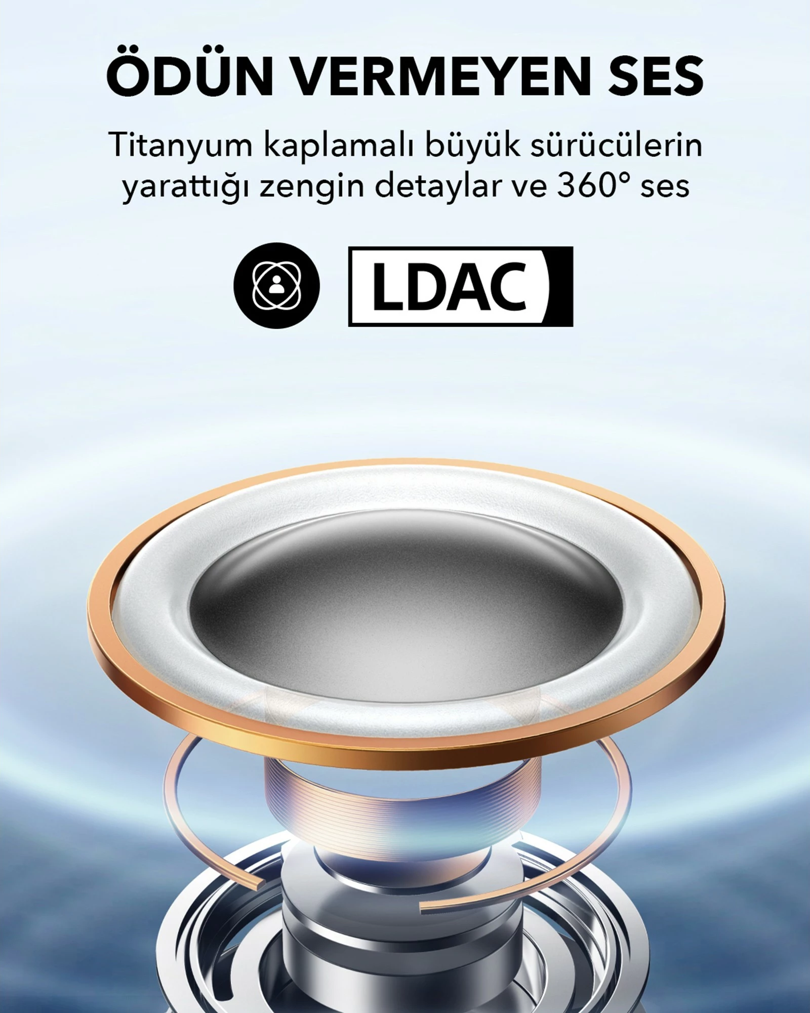 Kufje Anker Soundcore AeroFit Pro Biae, të bardha