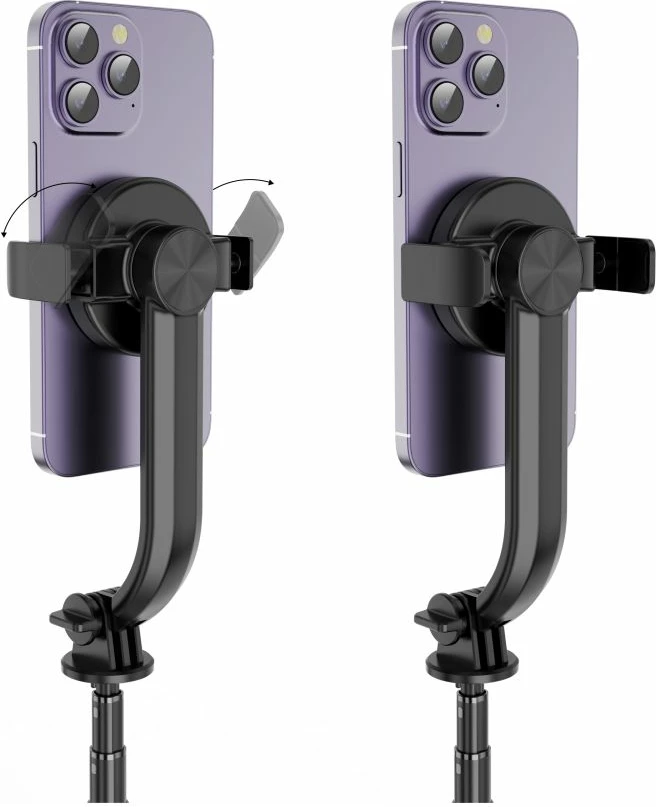 Selfie stick me tripod Tech-Protect L04S, Bluetooth, për smartphone, MagSafe, i zi