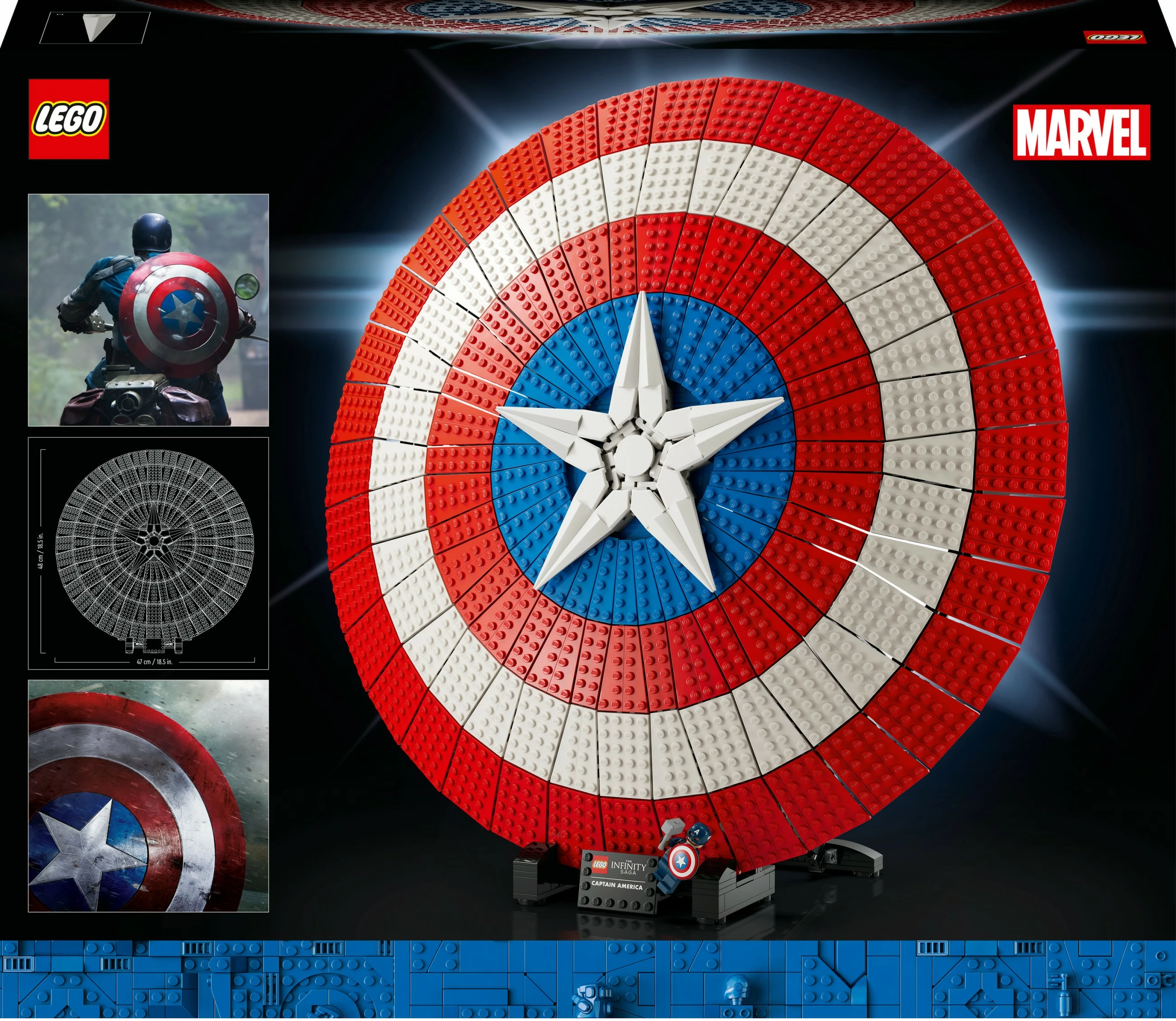Set ndërtimi LEGO Marvel Super Heroes Captain America's Shield, 3128 pjesë, Multikolor