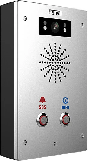 Interkom IP Fanvil I16S-02P, çelik inoks, IP65, PoE, montim në mur
