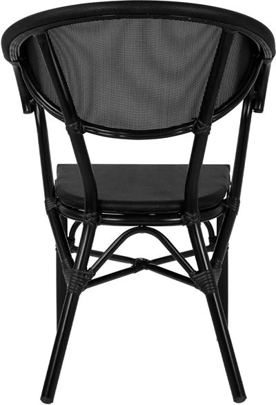 Karrige alumini pamje bambuje, e zezë me tekstil, FH5025.02, 59x60x82 cm