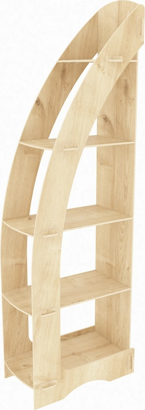 Raft librash Skye Decor, ngjyrë lisi, Orsa