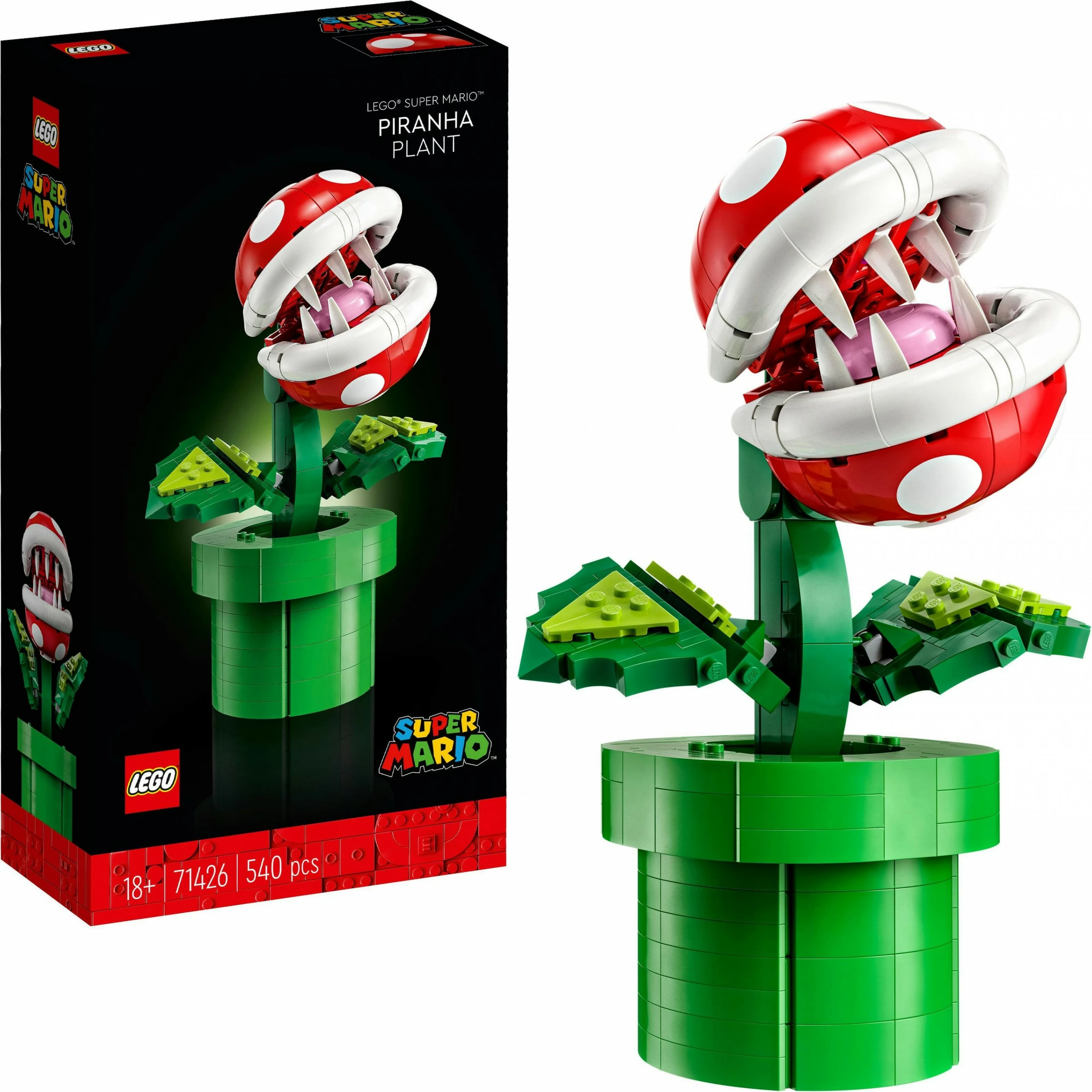 Set ndërtimi LEGO Super Mario Piranha Plant, 540 copë, shumëngjyrësh