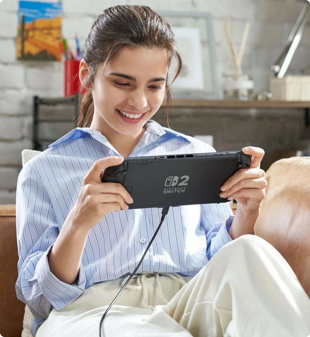Konzolë portabile lojërash Nintendo Switch 2, 256 GB, 7.9 inç, E zezë