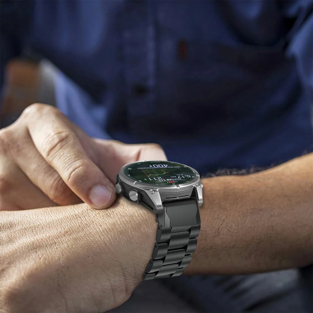 Byzylyk çeliku Tech-Protect për Garmin Fenix 5X/5X Plus/6X/6X Pro/7X/8, 51mm, Titanium