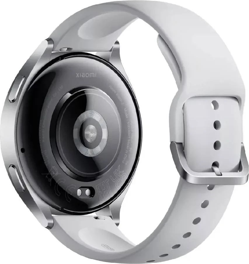 Smartwatch, Xiaomi Watch 2 1.43\" AMOLED, GPS, 5 ATM, Bluetooth 5.2, 495 mAh, kasë argjendi me rrip TPU gri