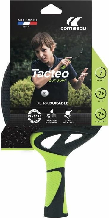 Raketë pingpongu Cornilleau, e zezë dhe e gjelbër